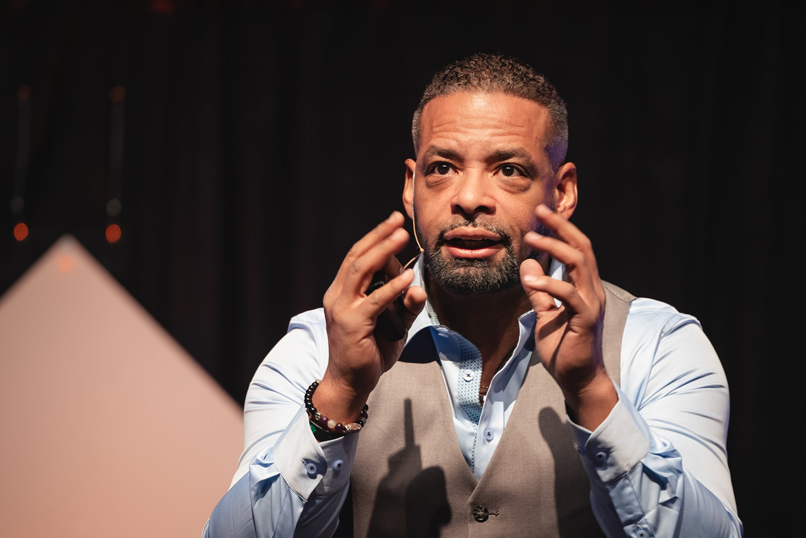 Dr. Stephen J. Crawford speaking on stage